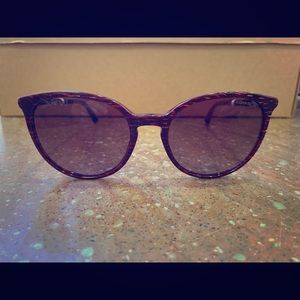 Chanel Butterfly Sunglasses - Glittered Burgundy